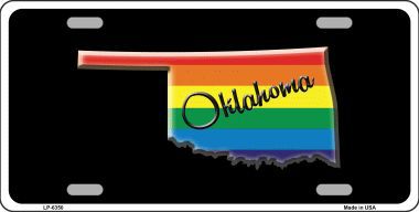 LP-6350 Oklahoma Rainbow Metal Novelty License Plate