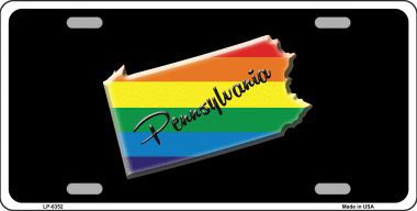 LP-6352 Pennsylvania Rainbow Metal Novelty License Plate