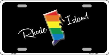 LP-6353 Rhode Island Rainbow Metal Novelty License Plate