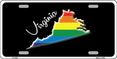 LP-6360 Virginia Rainbow Metal Novelty License Plate