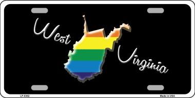 LP-6362 West Virginia Rainbow Metal Novelty License Plate
