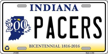 LP-6365 Pacers Indiana Novelty Metal License Plate