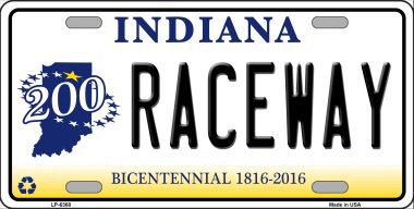 LP-6368 Raceway Indiana Novelty Metal License Plate