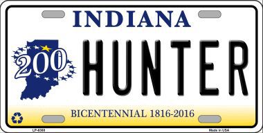 LP-6388 Hunter Indiana Novelty Metal License Plate