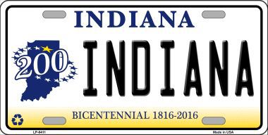 LP-6411 Indiana Novelty Metal License Plate