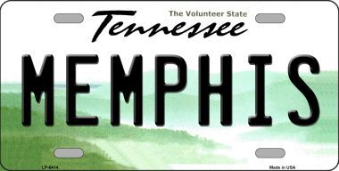 LP-6414 Memphis Tennessee Novelty Metal License Plate