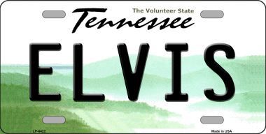 Elvis Tennessee Novelty Metal License Plate
