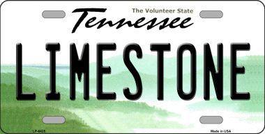 LP-6425 Limestone Tennessee Novelty Metal License Plate