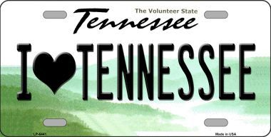 LP-6441 I Love Tennessee Novelty Metal License Plate