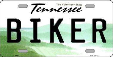 LP-6453 Biker Tennessee Novelty Metal License Plate