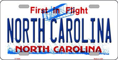 LP-6460 North Carolina Novelty Metal License Plate