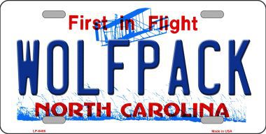 LP-6466 Wolfpack North Carolina Novelty Metal License Plate