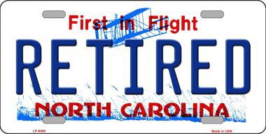 LP-6480 Retired North Carolina Novelty Metal License Plate
