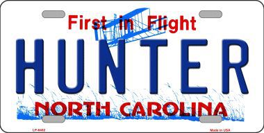 LP-6482 Hunter North Carolina Novelty Metal License Plate