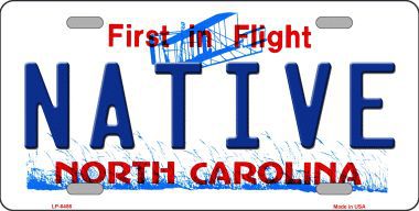 LP-6486 Native North Carolina Novelty Metal License Plate