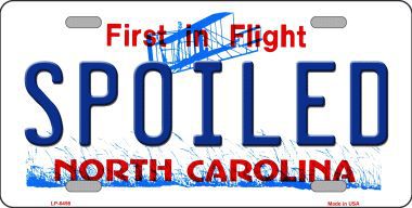 LP-6498 Spoiled North Carolina Novelty Metal License Plate