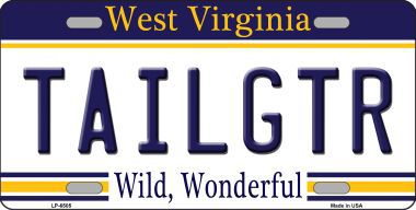 LP-6505 Tailgtr West Virginia Novelty Metal License Plate