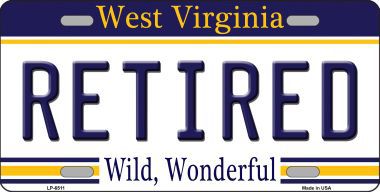 Retired West Virginia Novelty Metal License Plate