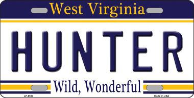 LP-6513 Hunter West Virginia Novelty Metal License Plate
