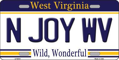 LP-6514 N Joy West Virginia Novelty Metal License Plate