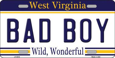 LP-6516 Bad Boy West Virginia Novelty Metal License Plate