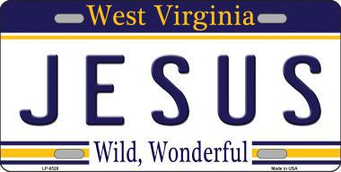 LP-6526 Jesus West Virginia Novelty Metal License Plate