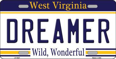 LP-6527 Dreamer West Virginia Novelty Metal License Plate