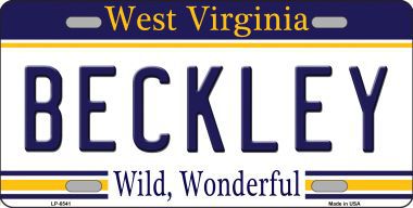 Beckley West Virginia Novelty Metal License Plate