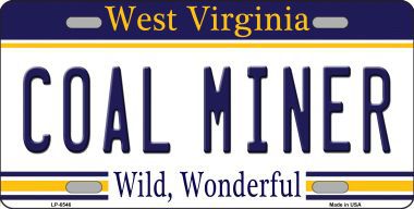 LP-6546 Coal Miner West Virginia Novelty Metal License Plate