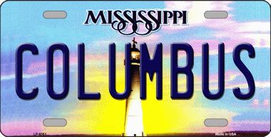 LP-6561 Columbus Mississippi Novelty Metal License Plate -  Smart Blonde