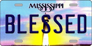 LP-6571 Blessed Mississippi Novelty Metal License Plate