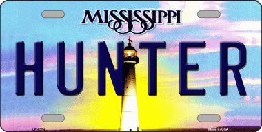 LP-6574 Hunter Mississippi Novelty Metal License Plate