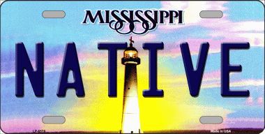 LP-6578 Native Mississippi Novelty Metal License Plate