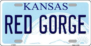 LP-6609 Red Gorge Kansas Novelty Metal License Plate