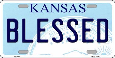 LP-6617 Blessed Kansas Novelty Metal License Plate