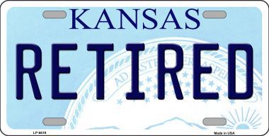 LP-6618 Retired Kansas Novelty Metal License Plate