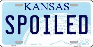 LP-6637 Spoiled Kansas Novelty Metal License Plate