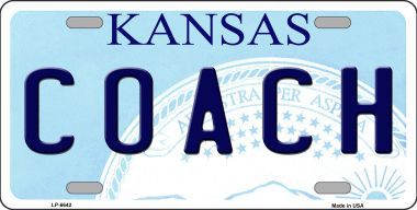 LP-6642 Coach Kansas Novelty Metal License Plate