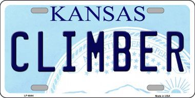 LP-6644 Climber Kansas Novelty Metal License Plate
