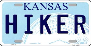 LP-6645 Hiker Kansas Novelty Metal License Plate
