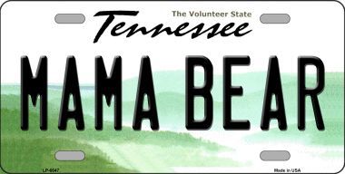 Mama Bear Tennessee Novelty Metal License Plate