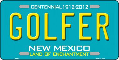 LP-6677 Golfer New Mexico Novelty Metal License Plate