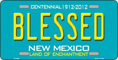 LP-6682 Blessed New Mexico Novelty Metal License Plate