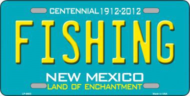 Fishing New Mexico Novelty Metal License Plate