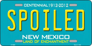 LP-6688 Spoiled New Mexico Novelty Metal License Plate