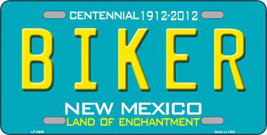 LP-6689 Biker New Mexico Novelty Metal License Plate