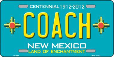 LP-6694 Coach New Mexico Novelty Metal License Plate