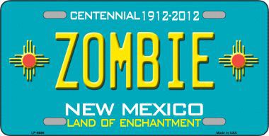 LP-6696 Zombie New Mexico Novelty Metal License Plate