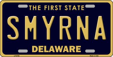 LP-6706 Smyrna Delaware Novelty Metal License Plate