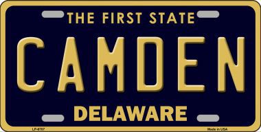 LP-6707 Camden Delaware Novelty Metal License Plate
